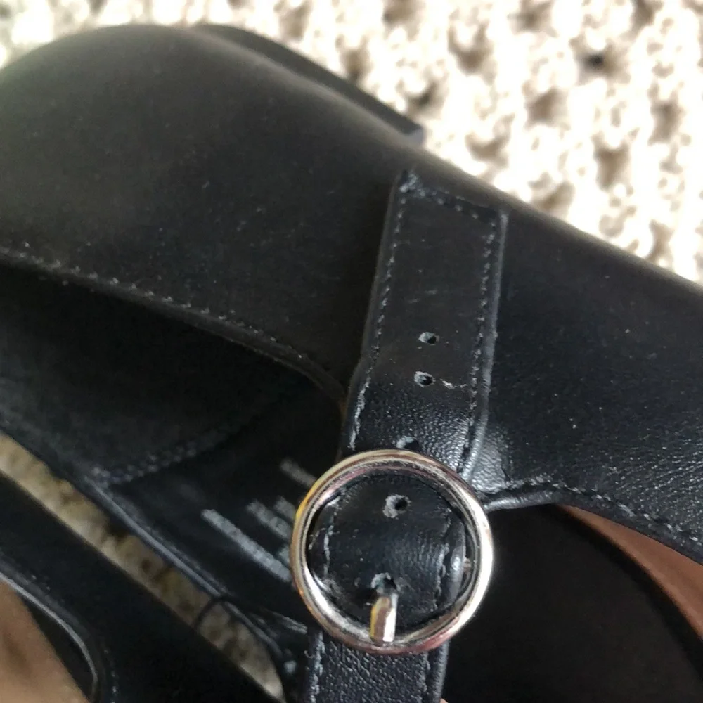 Esprit Black Mary Jane Flats with Strap SIZE 10W